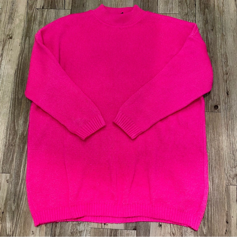 Womens Pretty Little Thing Oversize Pink Sweater Size M